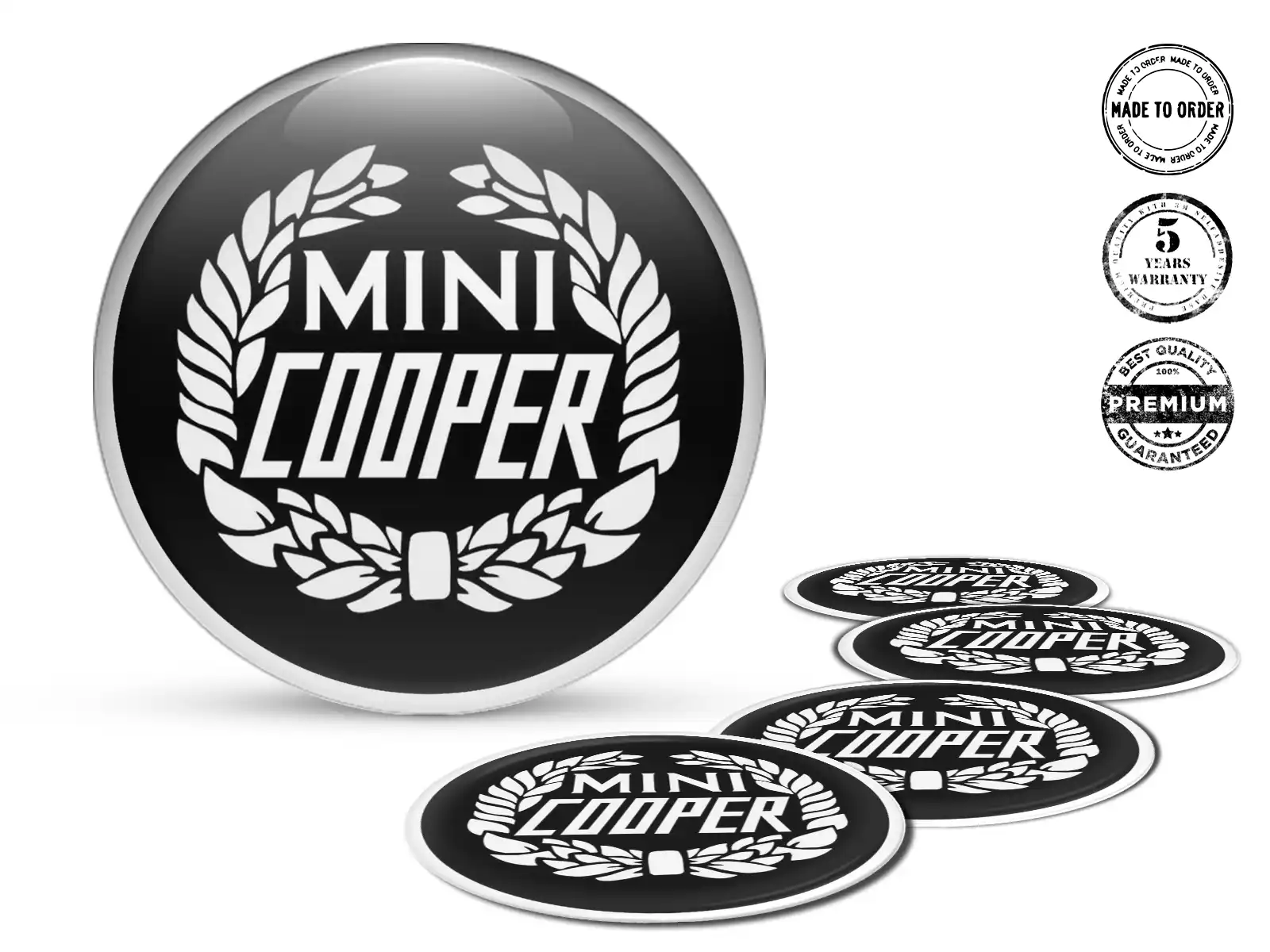 Mini Cooper Pegatina de Silicona Edición Calcomanías de Aro Premium